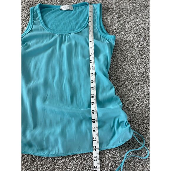 LOLA & SOPHIE Tank Top Ruched Sides Blue Women's XS - Picture 5 of 6